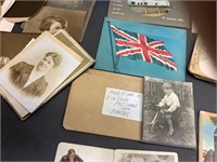 Collection of vintage postcards and photos