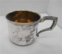 ANTIQUE STERLING SILVER BABY CUP. WEB STERLING