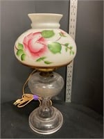 Electric floral globe lamp