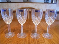 SET OF 4 WATERFORD WHITE WINE GLASSES
