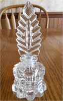 ANTIQUE FEATHER TOP PERFUME BOTTLE
