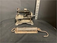 Decorative sewing machine,antique scale