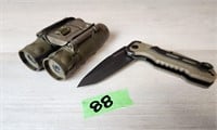 Tasco 12X25 Binoculars/ Mossberg Tactical Knife