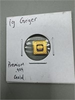 1 Gram Geiger Premium .999 Gold Bar