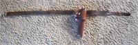 ANTIQUE LEATHER GUN HOLSTER AND BELT
