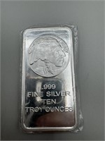 10 Oz. Buffalo Silver Bar