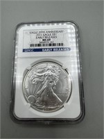 2011 NGC MS69 Silver Eagle 25th Anniversary