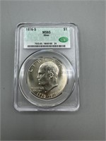 1976-S CAC MS65 Silver Ike Dollar