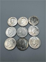 9 Various Date Ike Dollars