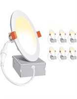 New 6 Pack 14W 4 Inch Ultra-Thin LED Recessed