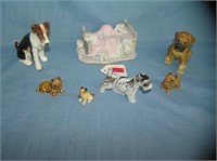 Collection of quality porcelain dog figurines