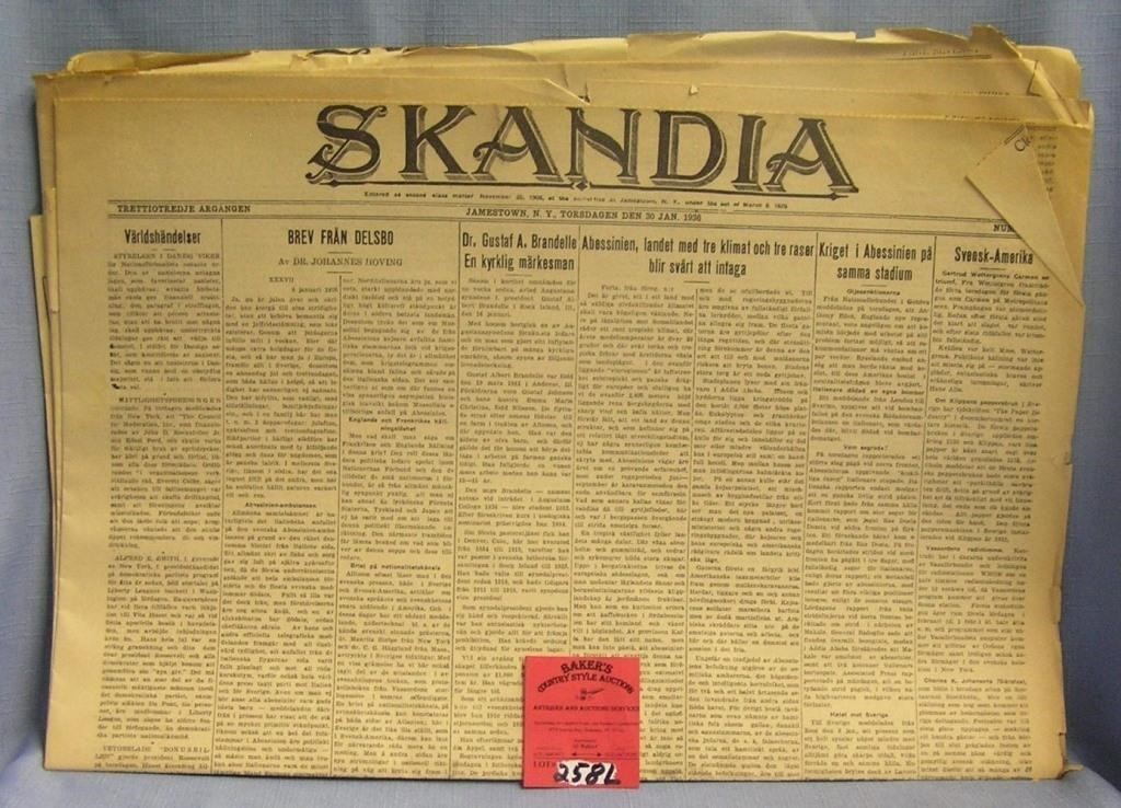 Group of vintage newspapers