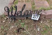 Cast Iron Welcome Sign -  22" Long(Outside)