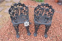 (2) Cast Iron Chairs(Outside)