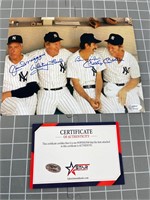 DIMAGGIO/FORD/MARTIN/ MANTLE  AUTOGRAPHS W/ COA