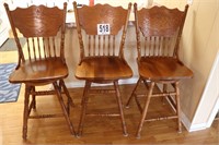 (3) 25" Tall Bar Stools(House)