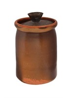 Suttles Texas Pottery 1 Gallon Churn with Tin Lid