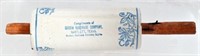 Bartlett Texas Advertising Pottery Rolling Pin