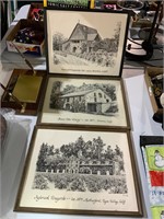 lot of 3 prints vintage vineyards