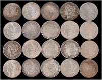 (20) Morgan US Silver Dollars 1881-1921