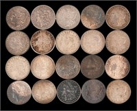 (20) Morgan US Silver Dollars 1880-1921