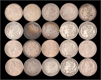 (20) Morgan US Silver Dollars 1881-1921