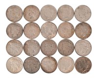 (20) US Peace Silver Dollars 1922-1925