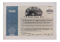 Enron Corp 1998 Commemorative Stock Paperweight