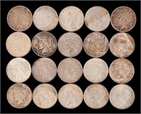 (20) U.S. Peace Silver Dollars 1922-1925
