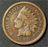 1909-S INDIAN HEAD CENT VG