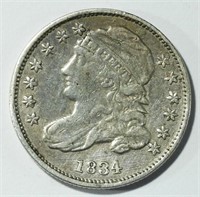 1834 CAPPED BUST DIME F