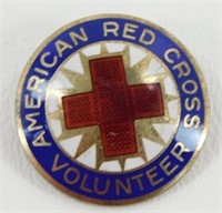 Vintage Sterling American Red Cross Button