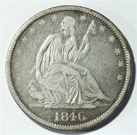 1846-O SEATED LIBERTY HALF VG