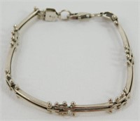 Sterling silver Unique Link Bracelet - 7”
