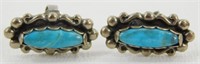 Vintage Unmarked Turquoise Earrings