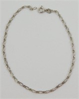Sterling Silver Bracelet / Anklet - 9”