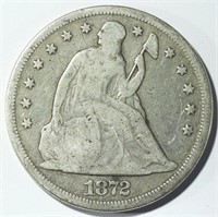 1872 SEATED LIBERTY DOLLAR G