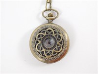 Half Hunter Pocket Watch with FOB - Needs Battery