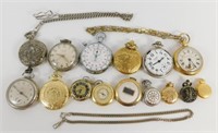 Lot of 15 Pocket Watches - For Parts or Repair