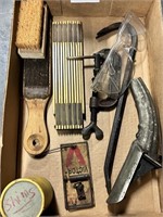 Foldout Ruler, Crow Bar, Brushes, Oil Can Spout