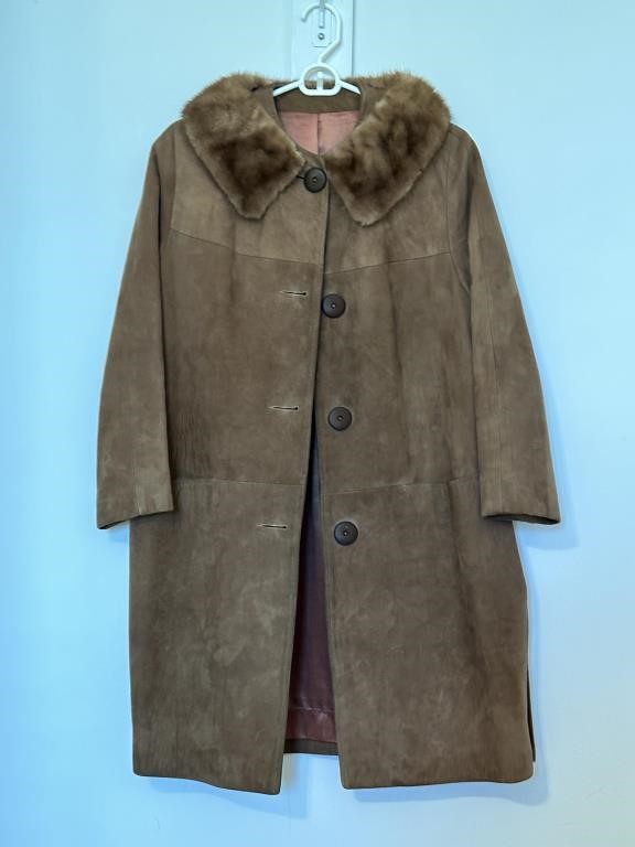 Mink Fur and Leather Coat