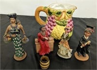 FRUIT THEMED PITCHER, FIGURINES
