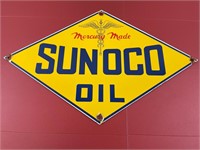 SUNOCO OIL PORCELAIN ENAMEL SIGN