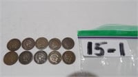 10) Misc. Indian Head Pennies, From 1880 to 1907