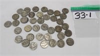 40) War Time Nickels, 6) No Mint, 4) D Mint, +