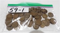 72) 1950 Wheat Pennies Unsorted Except By Year