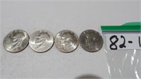 4) Eisenhower Silver Dollars 1776-1976, No Mint
