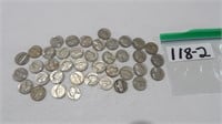 40) 1964 & Older Nickels Various Mints