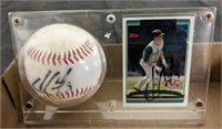 JORGE CANTU SIGNED CARD AND BALL