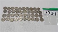 40) Pre 1964 Nickels Various Mints